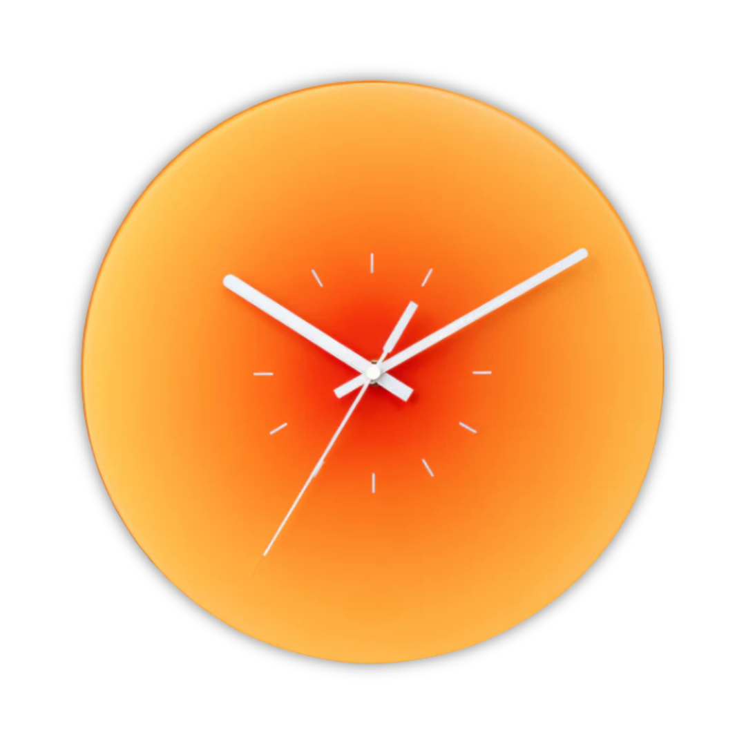 Modern Decorative Wall Clock with Glass Design