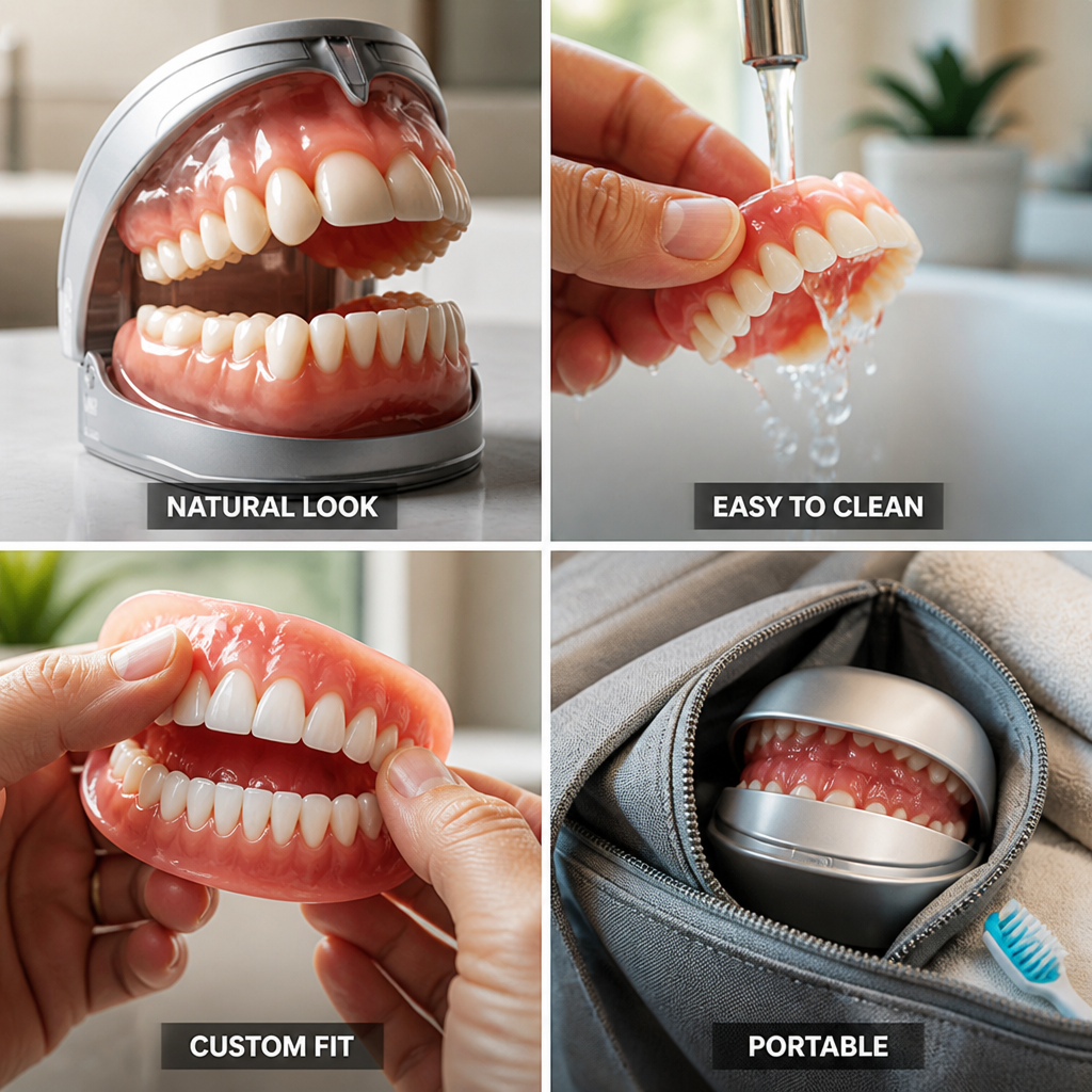 Customizable Comfort Denture Set for Natural Smiles
