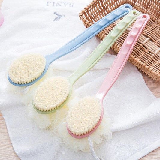 Dual-Function Long Handle Bath & Exfoliating Brush