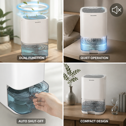 Whisper-Quiet Dual Action Humidity Controller & Air Cleaner