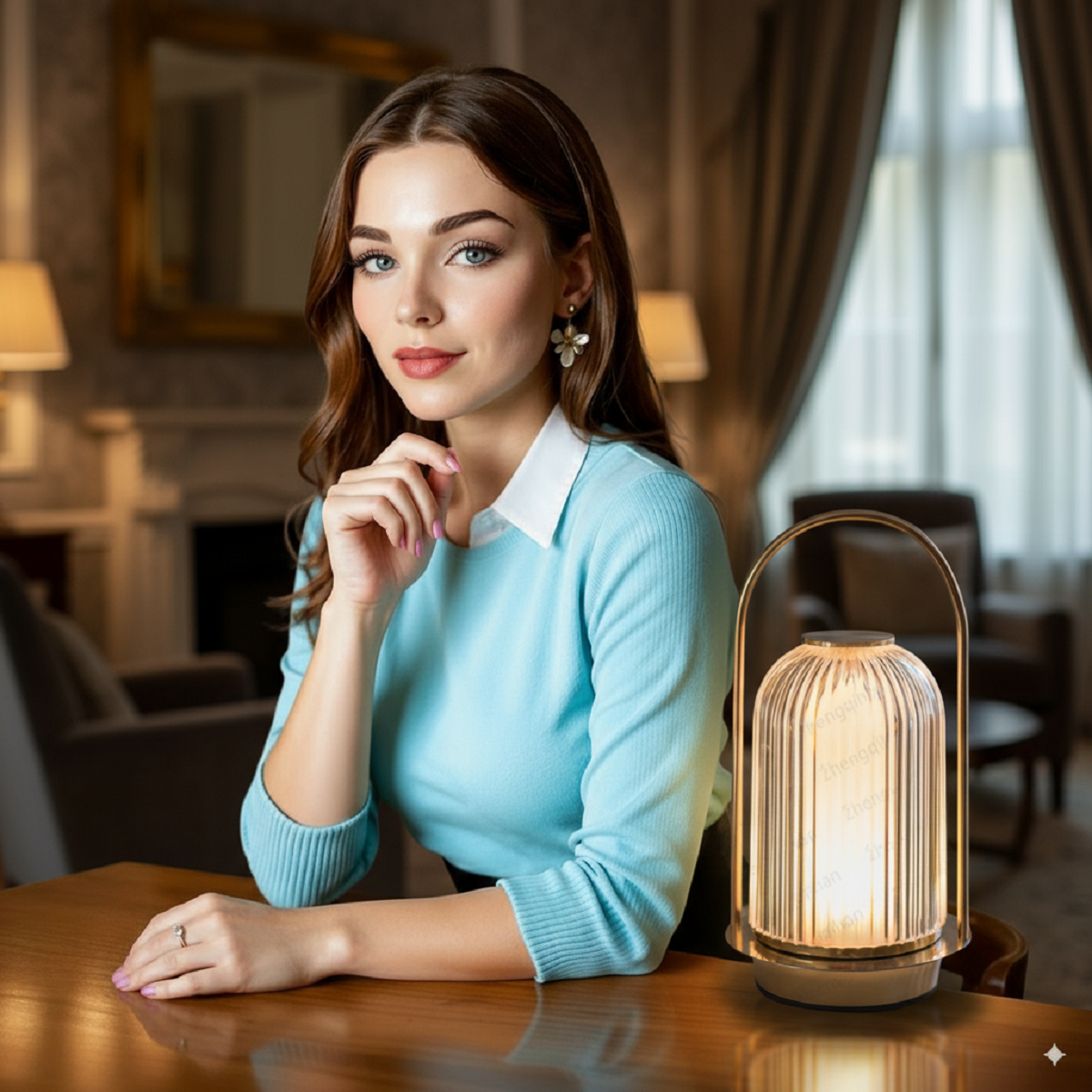 Rechargeable LED Touch Lamp - Wireless Crystal Design