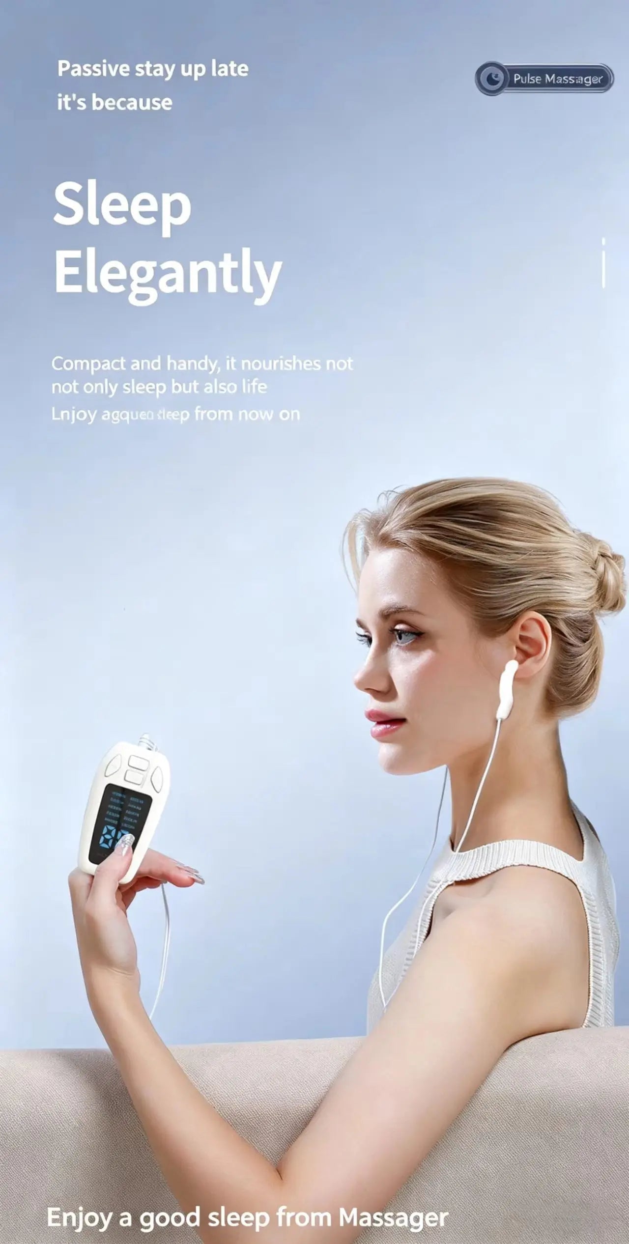 At-Home Ear Clip Stimulator | Control Unit with Electrode Clip