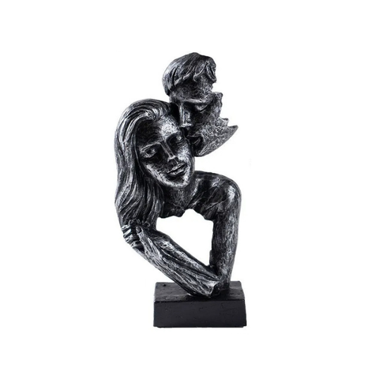 Modern Home Accent - Abstract Sculpture of Couple Kissing
