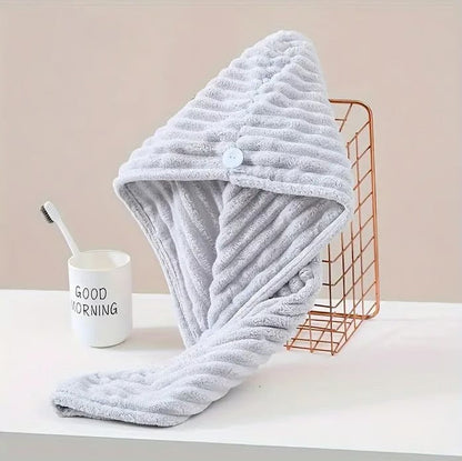 Rapid-Dry Absorbent Hair Towel Cap for Effortless Drying