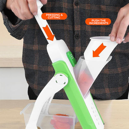 Versatile Vegetable Slicer with Adjustable Safety Features