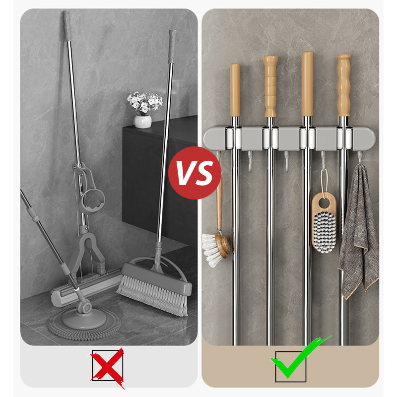 Versatile Storage Rack with Hooks for Home Organization