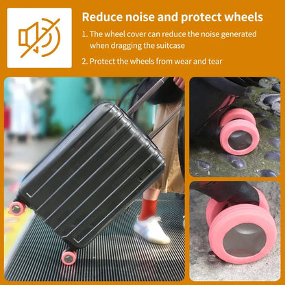 Set of 8 Wheel Covers for Luggage Compartment