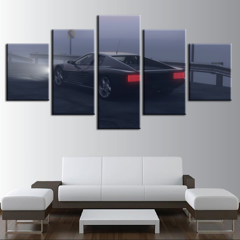 5-Piece Vintage Car Canvas Art Set for Elegant Spaces