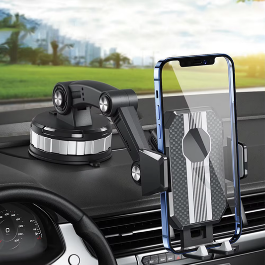 360° Rotating Car Phone Holder with Strong Suction Mount