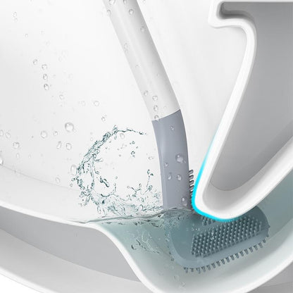 Sleek Silicone Toilet Brush with Innovative Triangular Head
