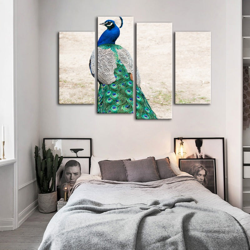 Elegant Peacock Canvas Art Set - Tranquil Home Decor