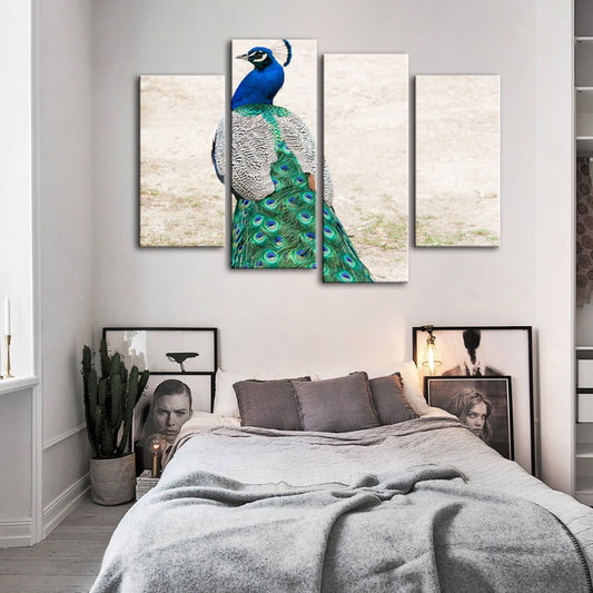 Elegant Peacock Canvas Art Set - Tranquil Home Decor
