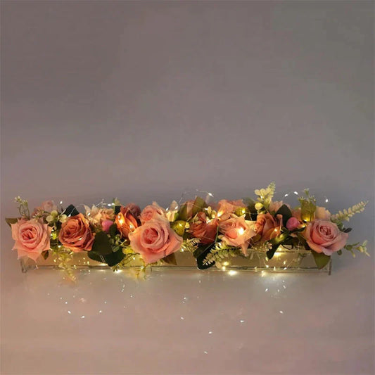 Elegant Acrylic Flower Vase with LED Illumination