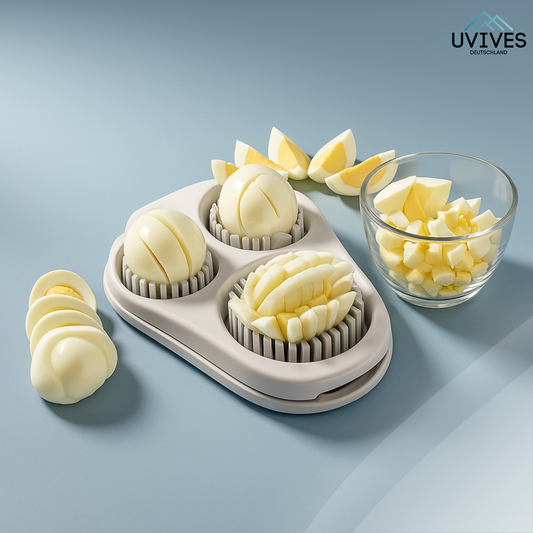 3-in-1 Egg Slicer – Versatile Egg Cutter and Chopper