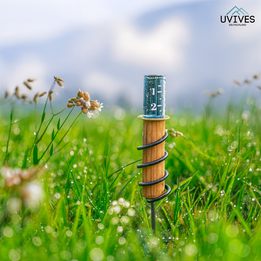 Antique-Style Rain Gauge for Measuring Precipitation
