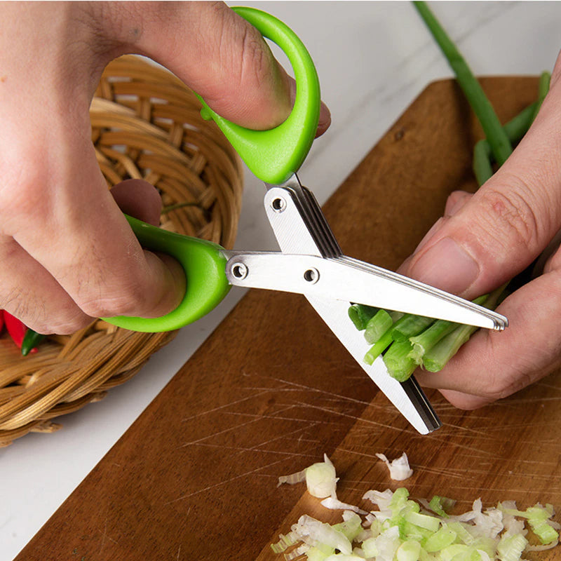 Versatile 5-Layer Stainless Steel Kitchen Shears