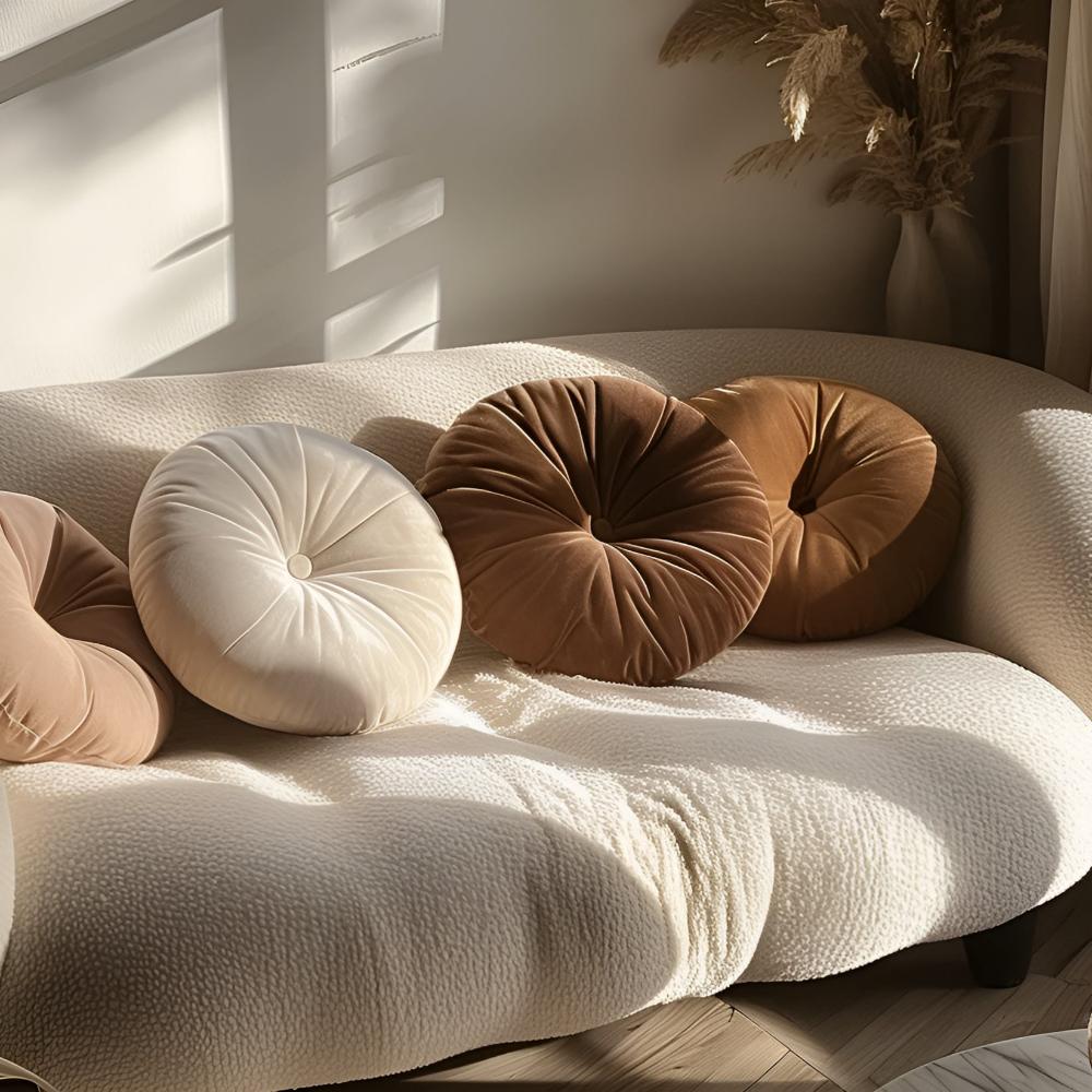 Whimsical Pumpkin-Shaped Cozy Cushion