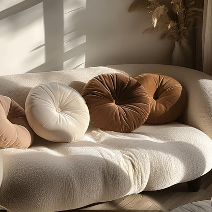 Whimsical Pumpkin-Shaped Cozy Cushion
