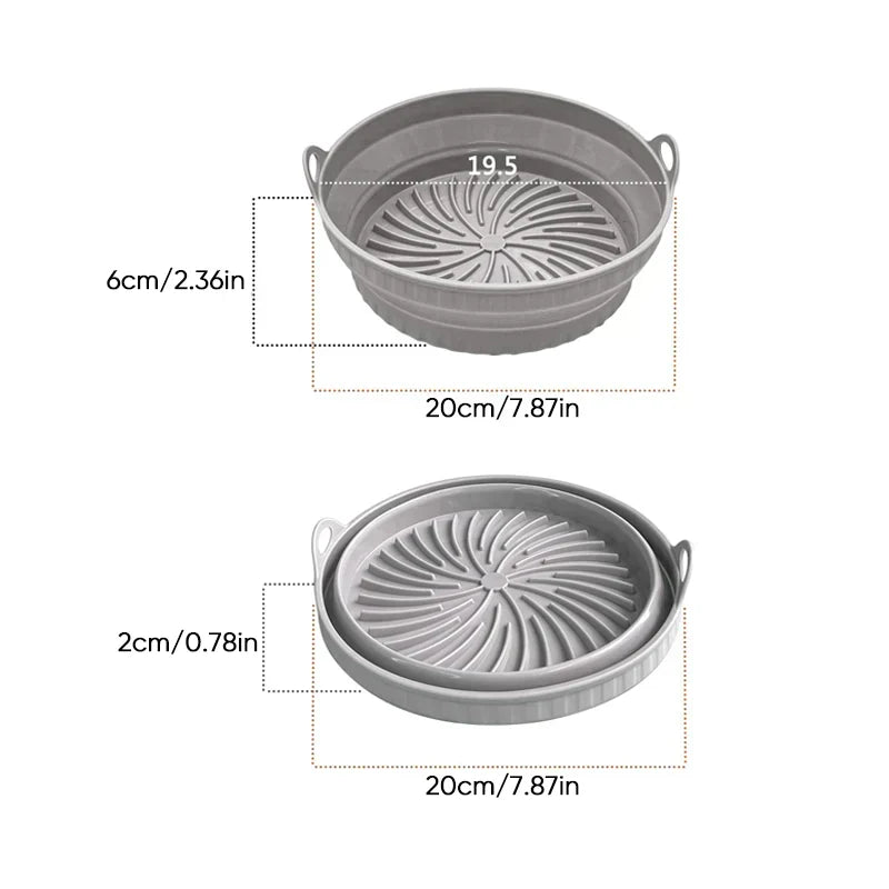 Reusable Silicone Baking Tray for Air Fryer – Grill Pan