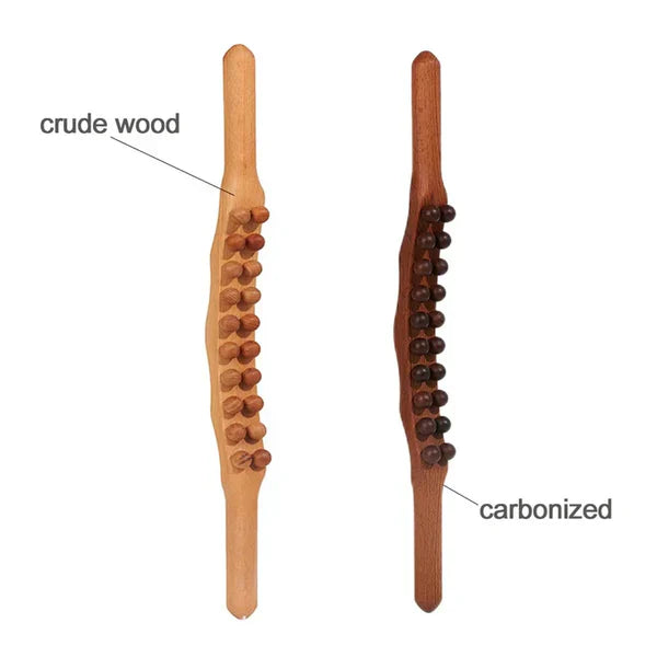 Natural Wood Body Massage Roller for Smooth Skin
