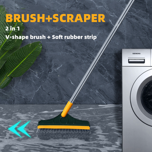Dual-Function Floor Scrub and Cleaning Brush