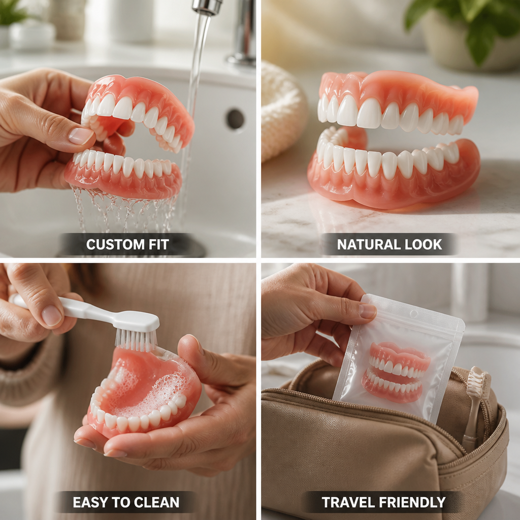 Custom-Fit Smile Enhancer Denture Set (Upper & Lower)