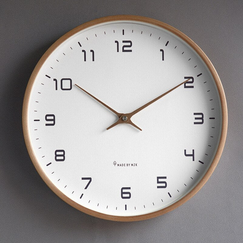 Scandinavian Style Wooden Wall Clock – Simple and Elegant Design