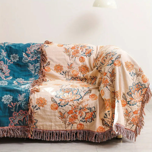 Chic Cotton Throw Blanket for Cozy Living Spaces