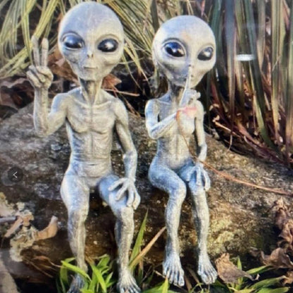 Garden Statue of an Alien Creature
