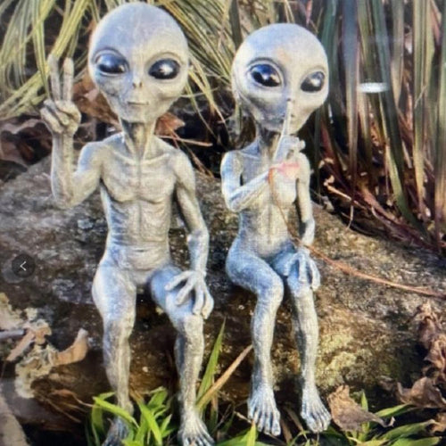 Garden Statue of an Alien Creature