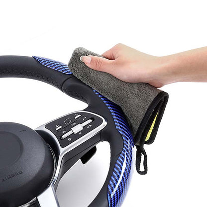 Anti-Slip Steering Wheel Cover with Elegant Carbon Look – Universal Fit