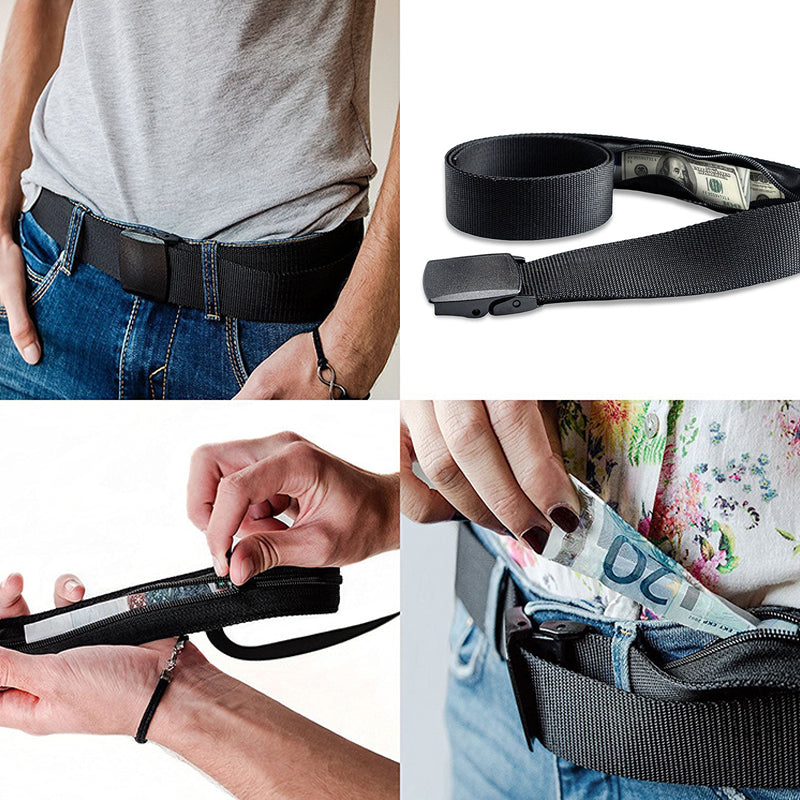 Hidden Wallet Security Belt for Theft Protection
