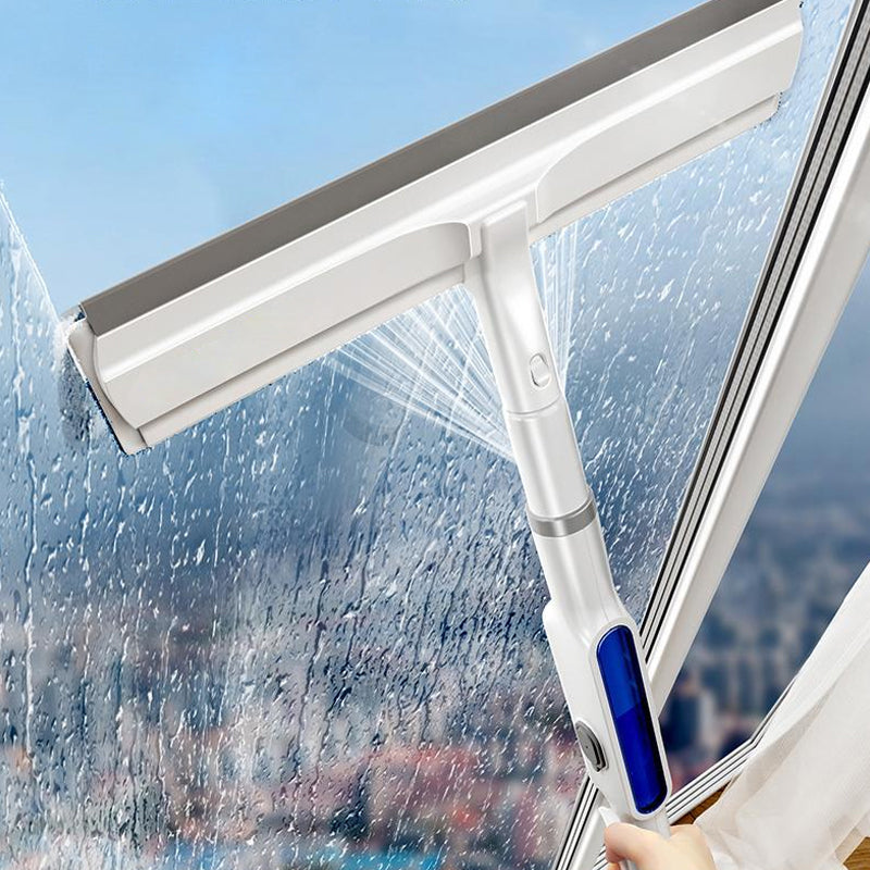 Extendable Window Cleaner with Dual Wiper System for Streak-Free Shine