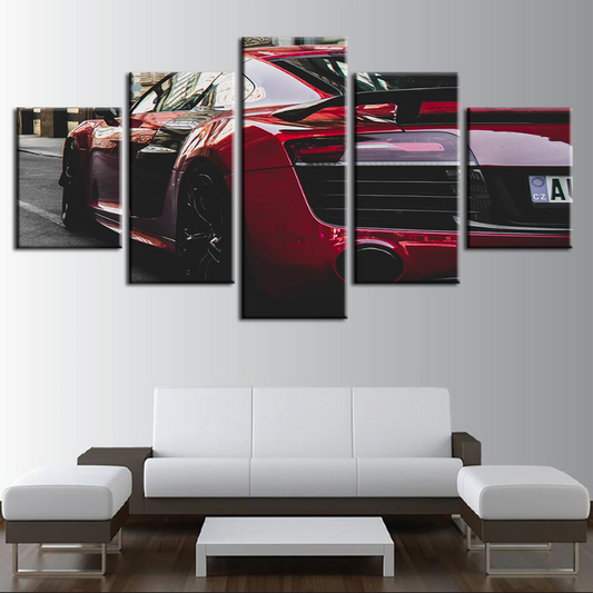 5-Piece Vintage Car Canvas Art Set for Home Decor