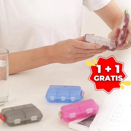 Compact Pill Organizer with 10 Compartments