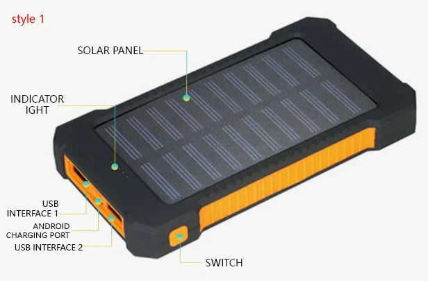 Portable Waterproof Solar Charger | Solar-Powered Power Bank