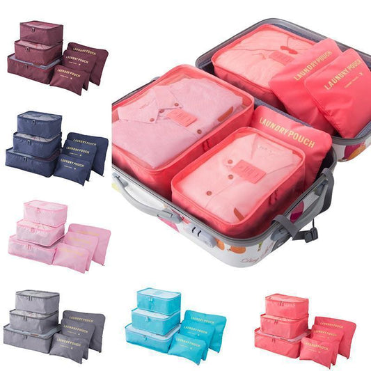 6-Piece Travel Storage Cube Set for Clothing and Accessories
