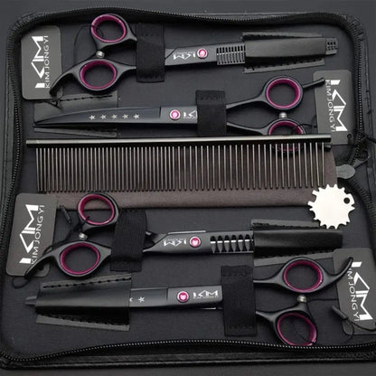 Complete Pet Grooming Scissors Set for Precise Coat Care