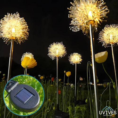 Waterproof Solar Garden Light in Dandelion Design