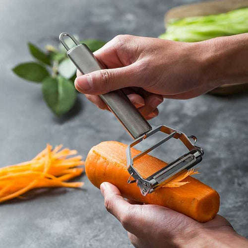 Versatile Stainless Steel Dual Peeler for Effortless Prep