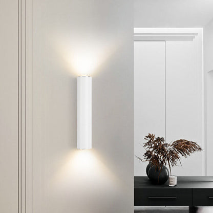 2-Light Wall Lamp in Aluminum Cylinder Design
