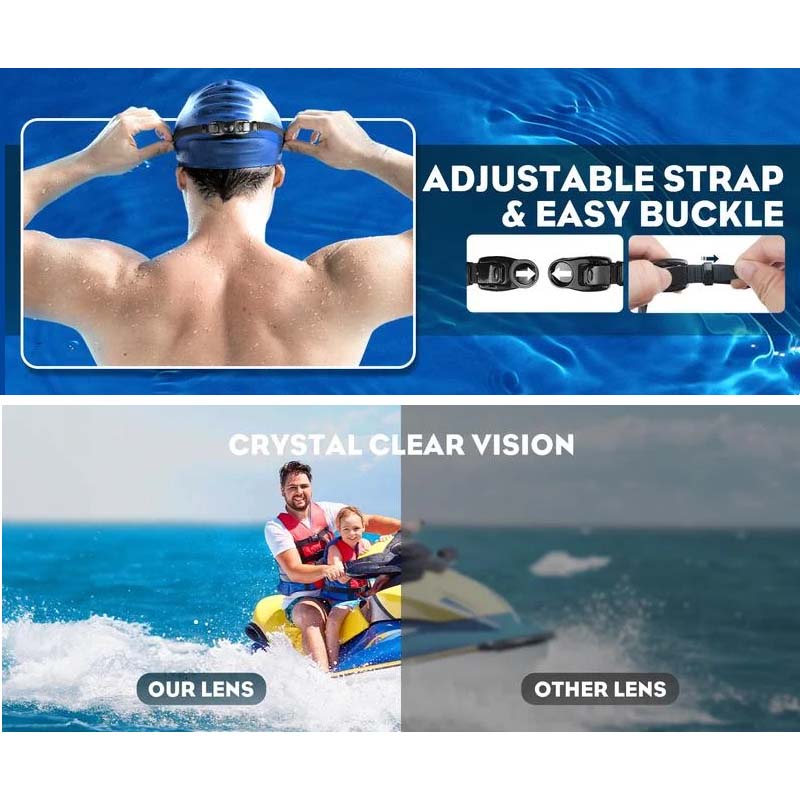 Wide Angle Anti-Fog Swimming Goggles