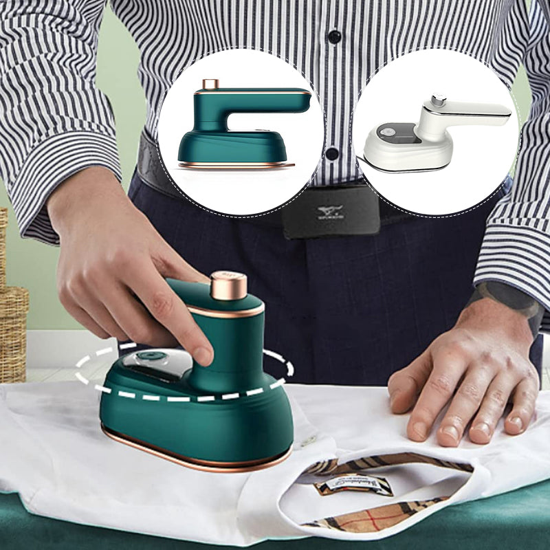 Portable 2-in-1 Steamer for Dry and Steam Ironing | 30s Heat-Up, 50ml Tank | Precision Tip for Collars & Cuffs