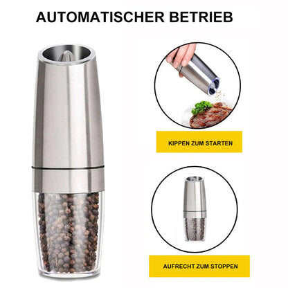 Electric Gravity-Driven Salt and Pepper Grinder