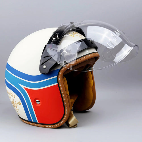 Timeless Motorcycle Helmet - Approved by DOT and ECE