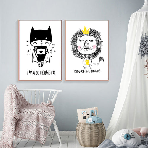 Superhero Baby Canvas Wall Art Print