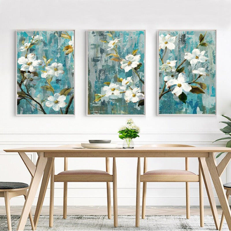 White Flower Canvas Art - Wall Decor Print