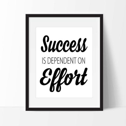 Nordic Canvas Wall Art with Black and White Inspirational Quotes