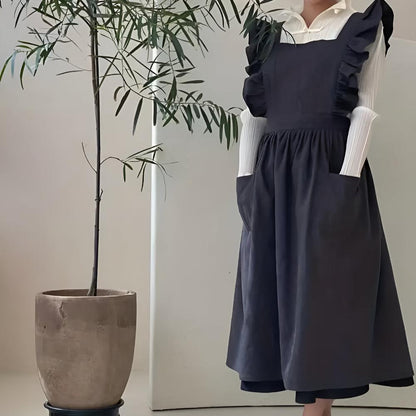 Charming Lace-Trimmed Apron for Every Occasion