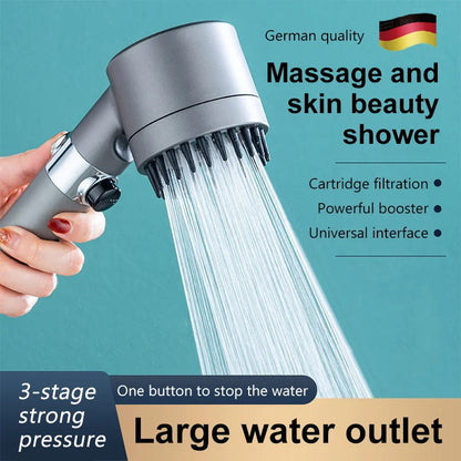 Transform Your Shower Experience: 4-in-1 Massage and Care Head